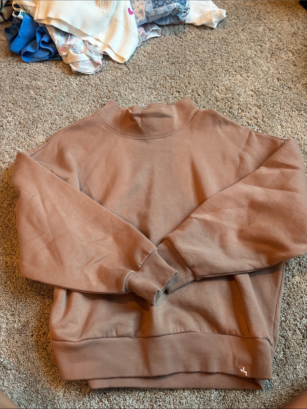 target joy lab brown mockneck sweatshirt